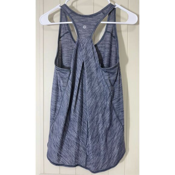 Lululemon Essential Racerback Loose Fit Heathered Blue Yoga Tank - Picture 4 of 9